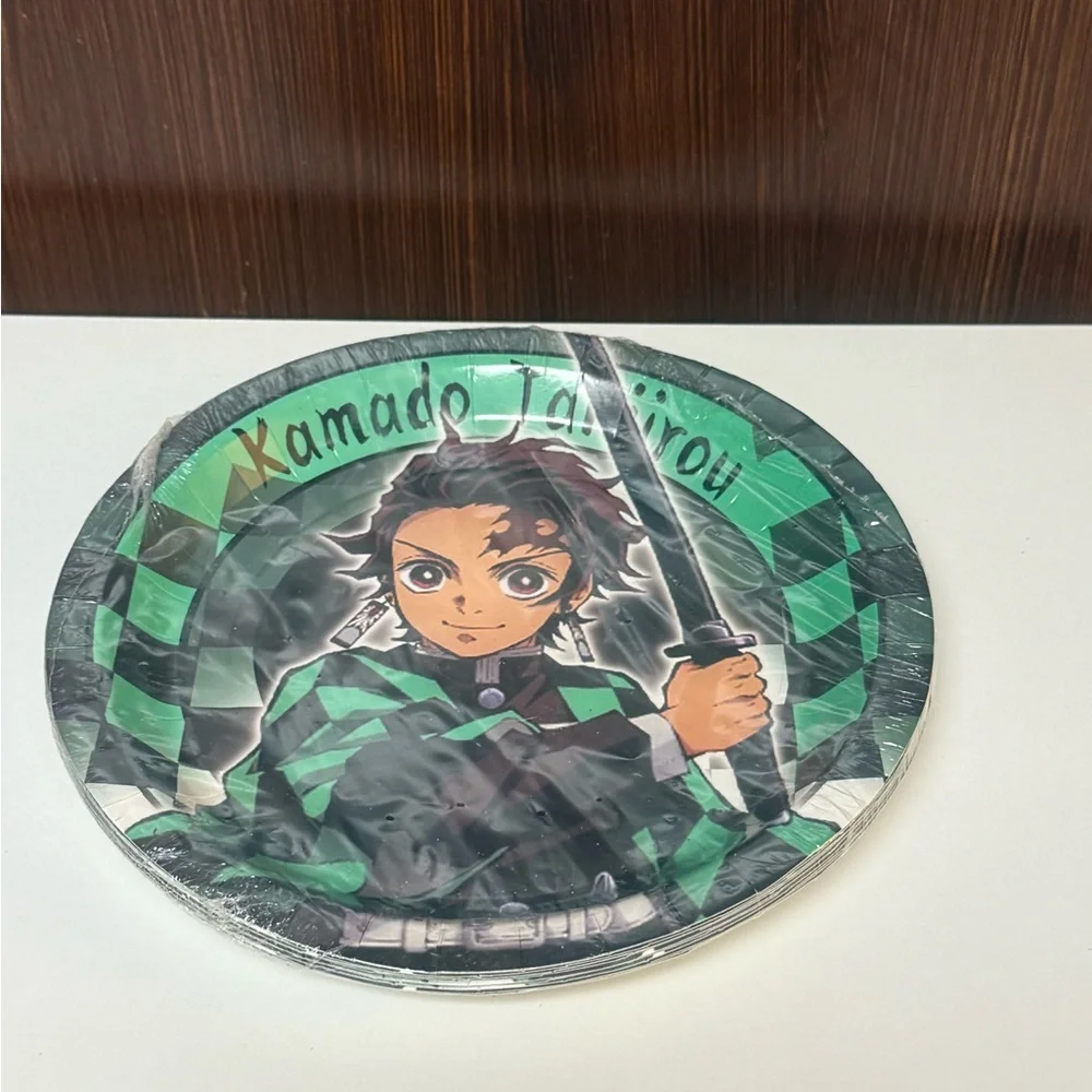 Anime Character Demon Slayer Disposable Paper Plates 10pcs